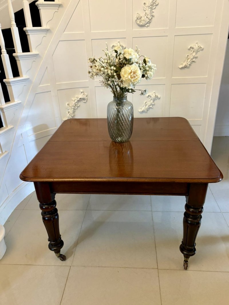 Antique Victorian Quality Mahogany 10 Seater Extending Dining Table - Image 9